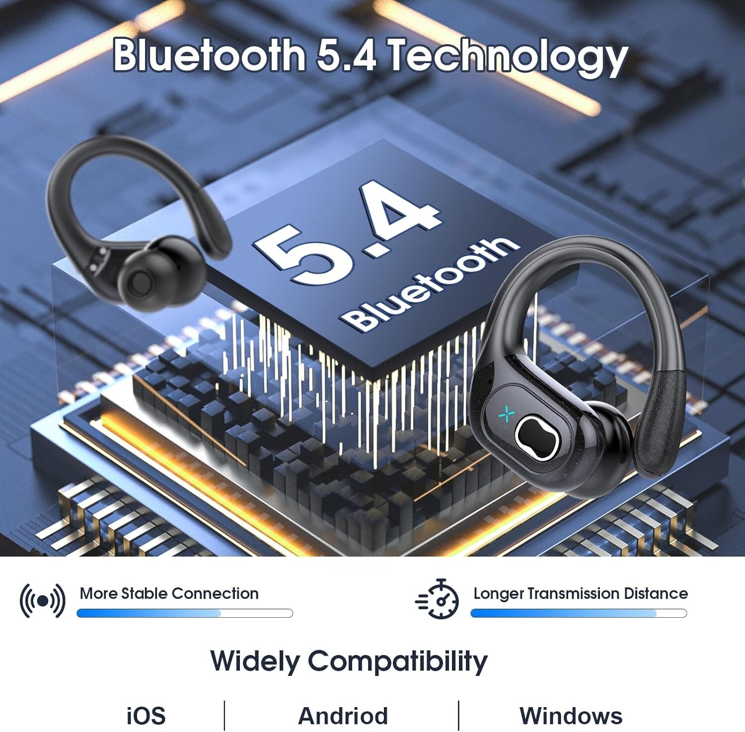 Auriculares Inalámbricos Bluetooth para iPhone Samsung Android Audifonos Nuevo