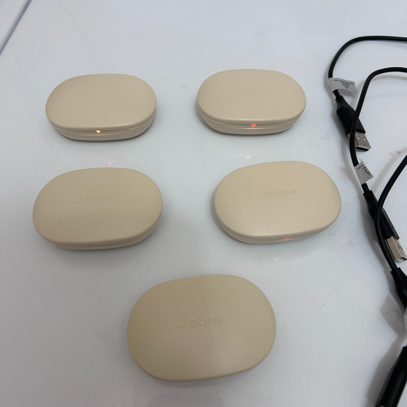 Lot of 5 Jabra Enhance Plus Wireless Earbuds FOR PARTS / SOLD AS-IS READ DESCR