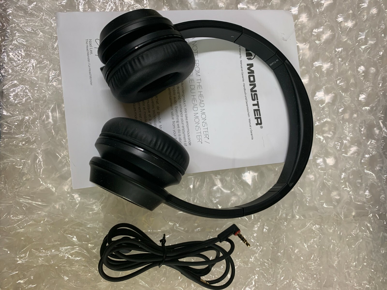 genuine Monster N-Tune colour it load noise isolation Headband Headphones Black