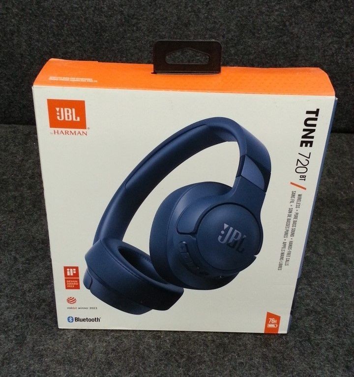 JBL BY HARMAN TUNE 720BT Over-Ear Wireless Headphones Blue