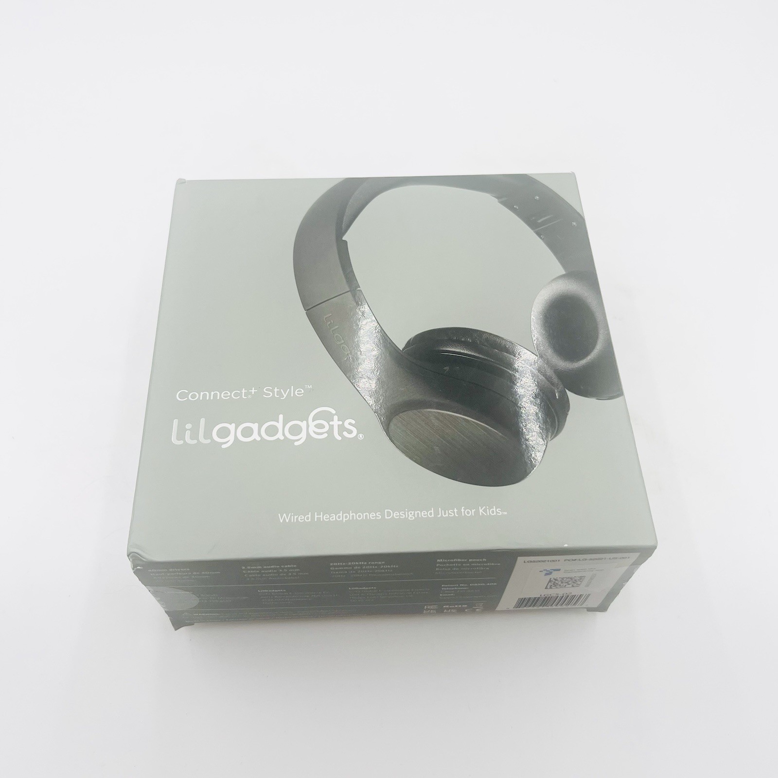 LilGadgets Connect+ Style On-Ear Kids Headphones with Microphone – Black