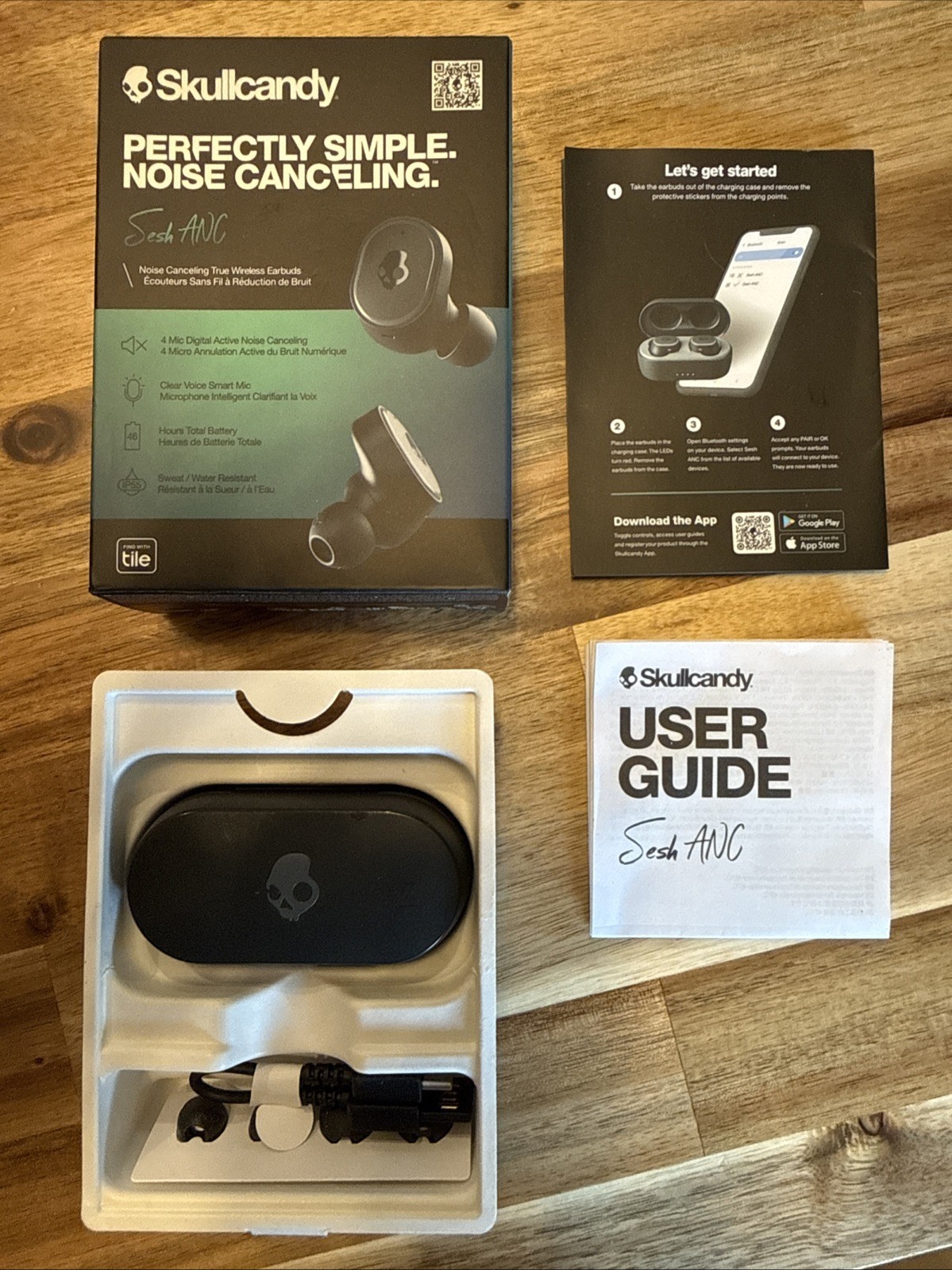 Skullcandy SESH ANC Wireless In-ear Bluetooth Earbuds USED-BLACK