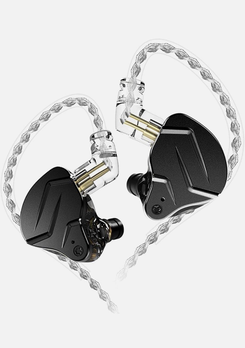 KZ ZSN Pro X Black Dual Driver Earphone 1BA 1DD Wired Gaming IEM NIB