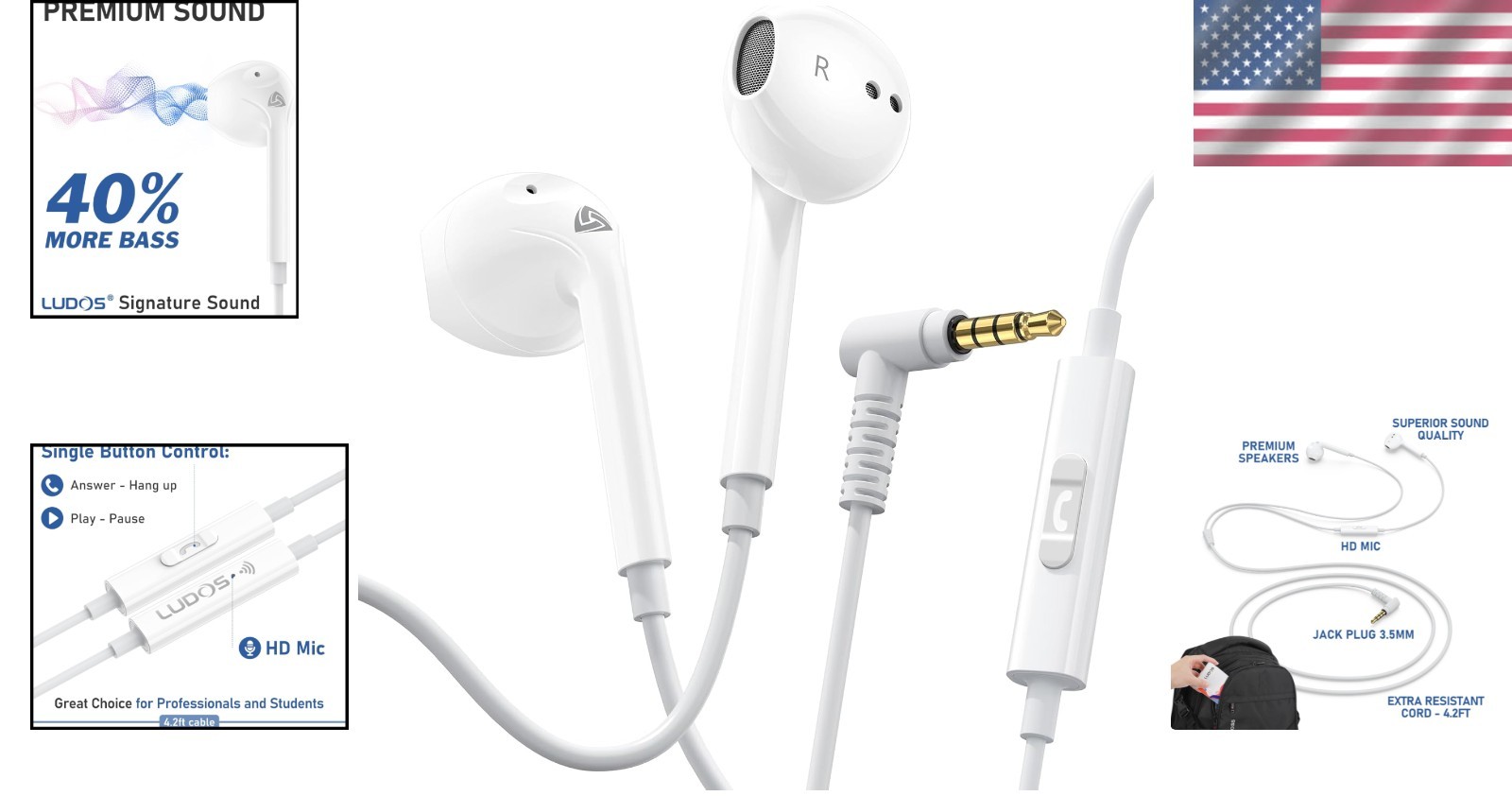 Stylish Zenith Wired Earbuds – Sound Isolating In-Ear Headphones for All Devices