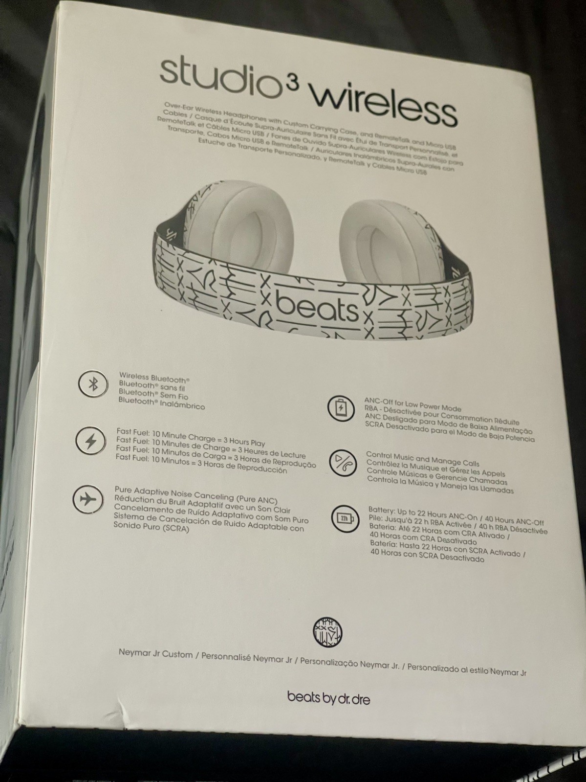 Rare Beats Studio 3 Wireless X Neymar Jr Custom Headphones Limited Edition