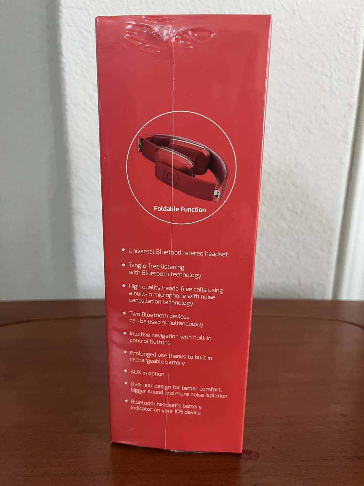 AiPro-200 Plus Dual Bluetooth Stereo Headphones Red/Blk Wireless headset Premium