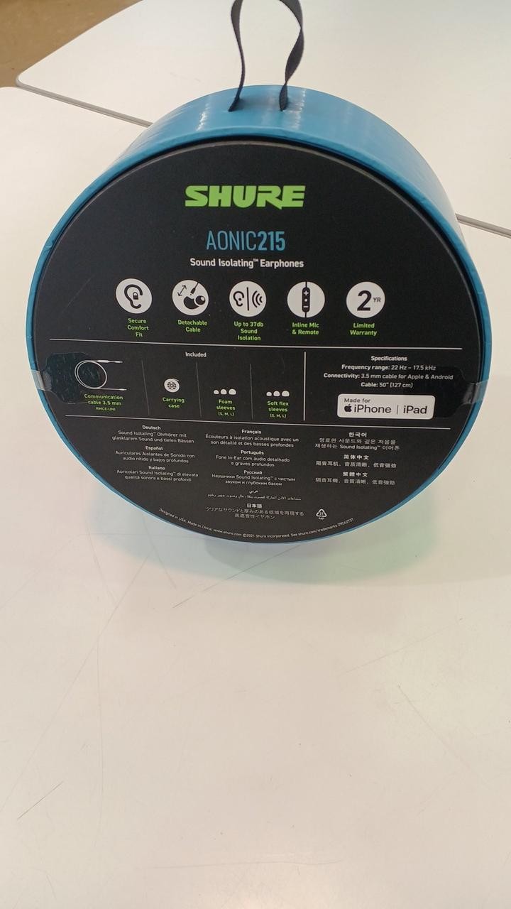 SHURE AONIC 215 Wired Earphones Unused Sealed