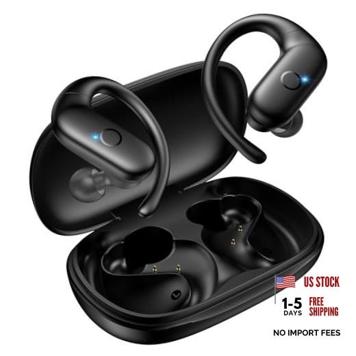 for Wireless Earbuds,Sport Bluetooth 5.4 Headphones,Over Ear Buds with Black