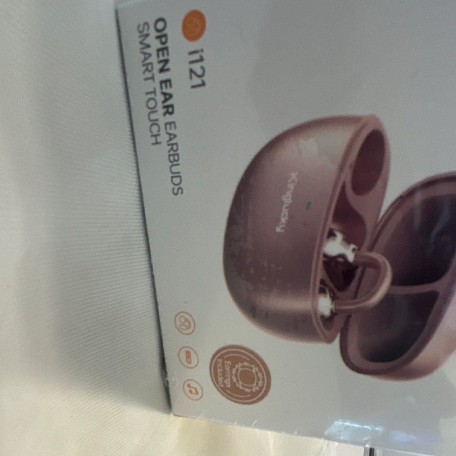 Kinglucky i121 Open Ear Ear-Hook Bluetooth Earbuds Stereo Smart Touch Pink