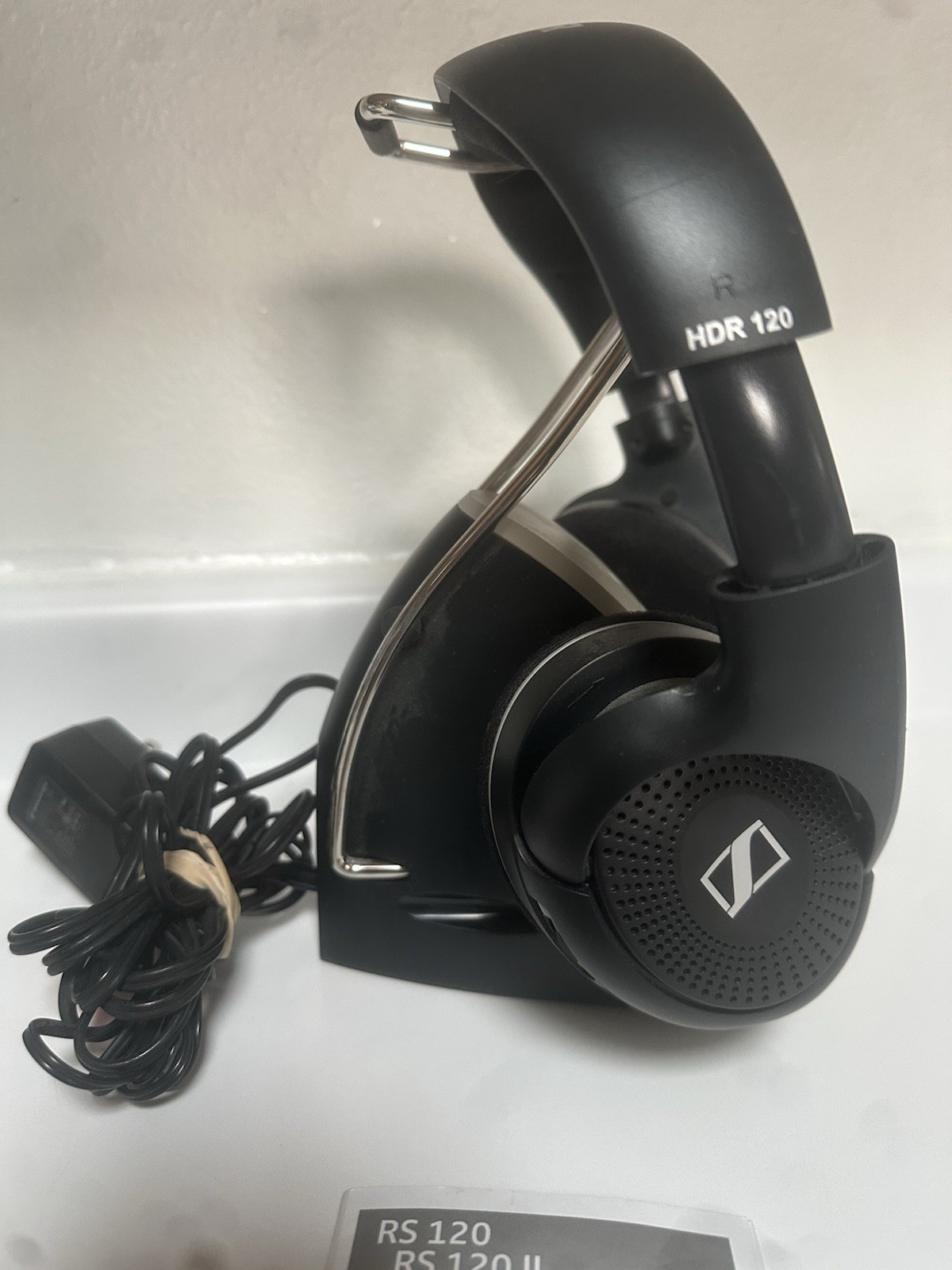 Sennheiser Headphones HDR120 & TR120 Dock W/ Cables Manual—tested Works