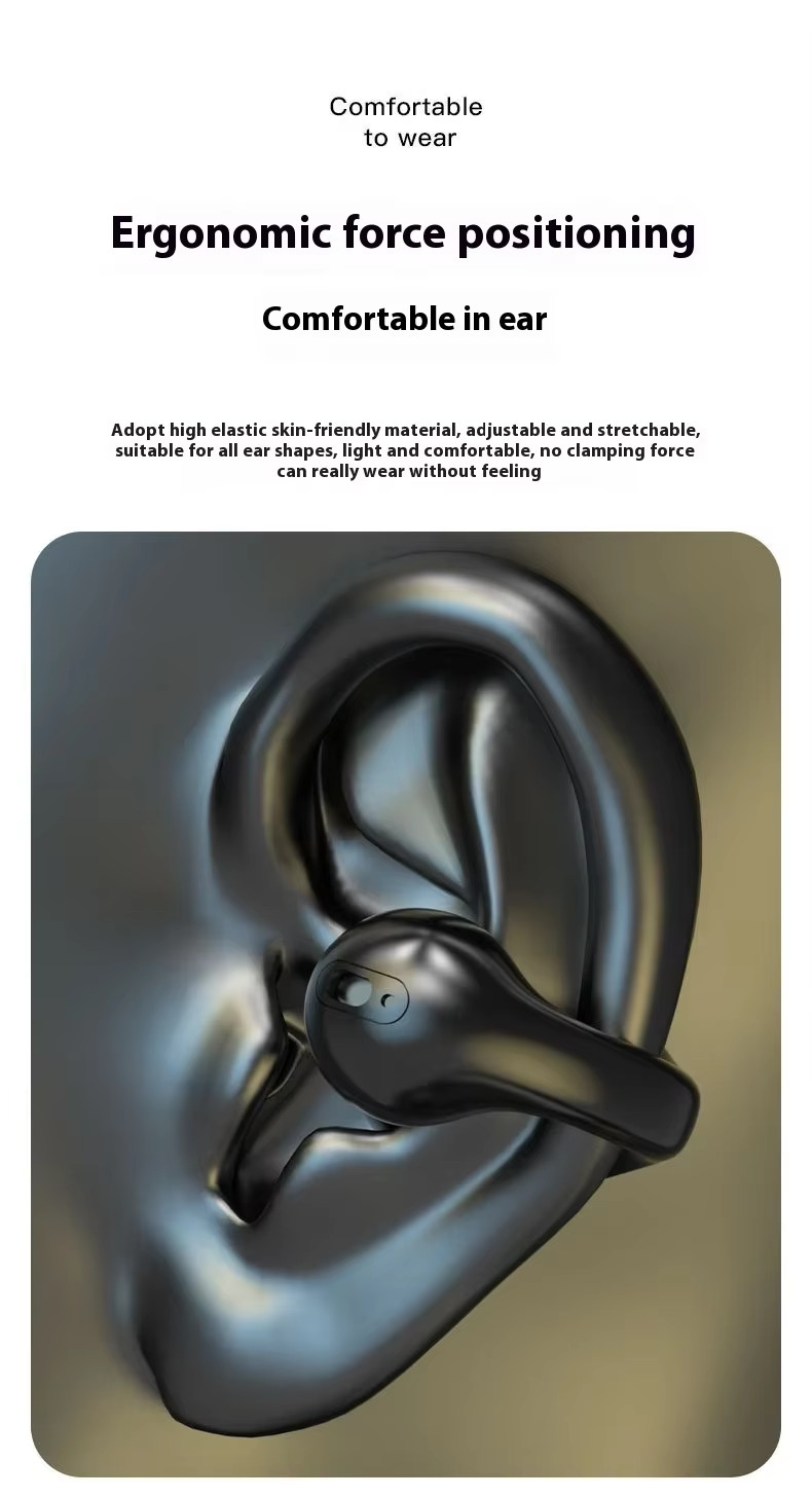 ? Lenovo Clip‑On Wireless Earphones BT5.3 Sport Travel Ear Hook – Rose Red