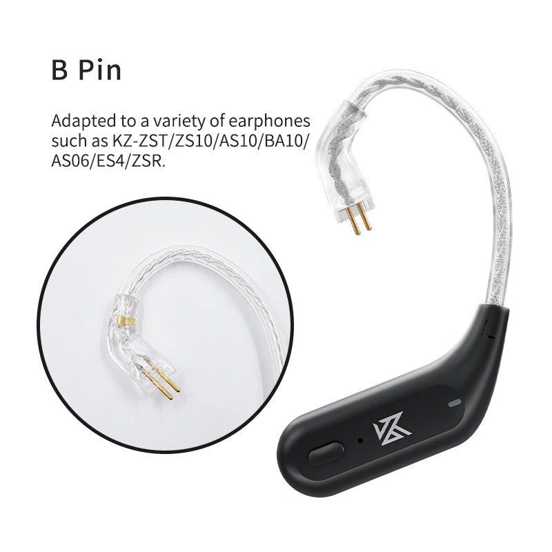 KZ AZ09 Bluetooth 5.2 Wireless Upgrade Cable Module for KZ C/B Pin Earphones