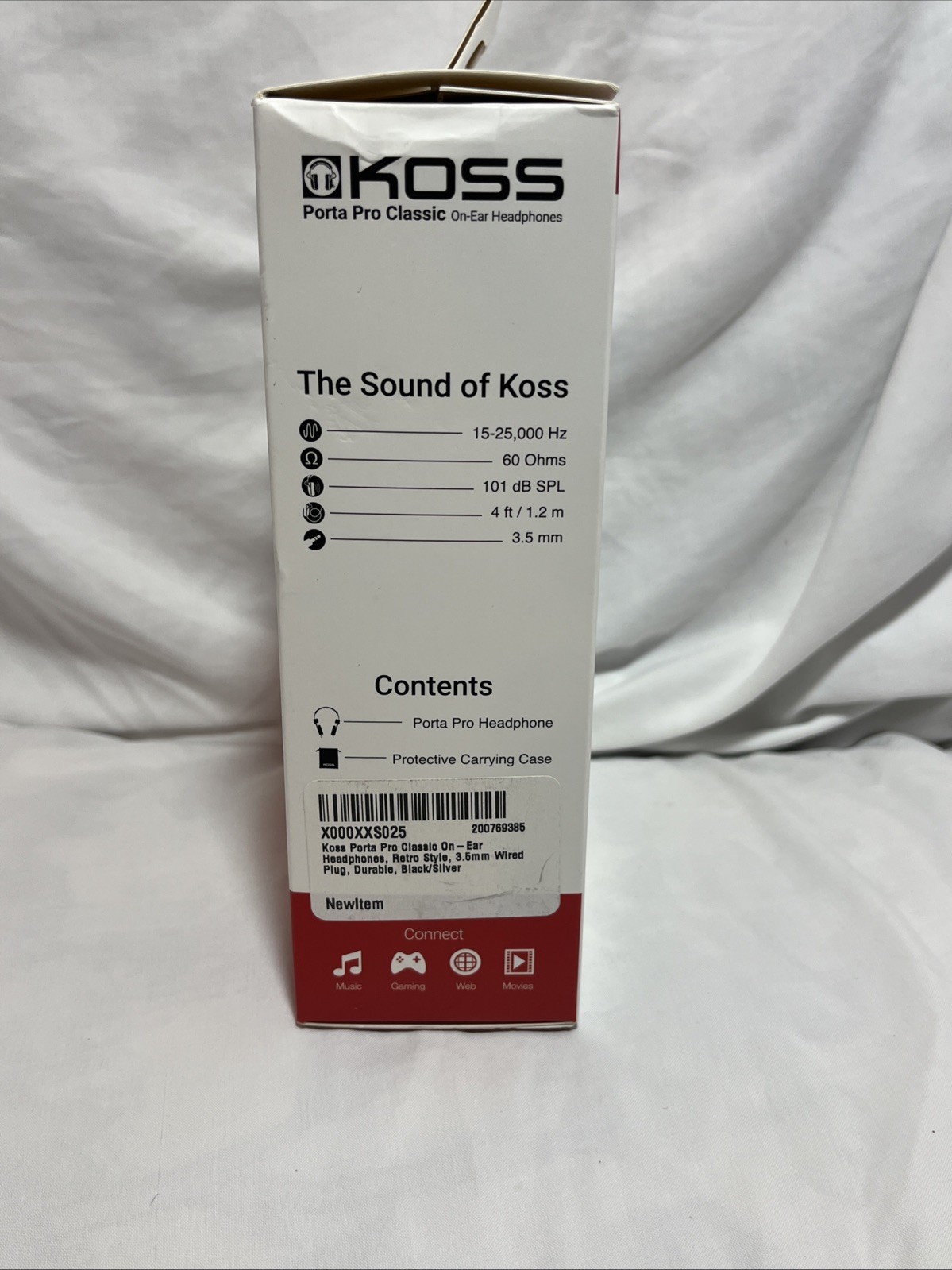 New Koss Porta Pro Classic On-Ear Headphones, Retro Style, 3.5mm Wired Plug