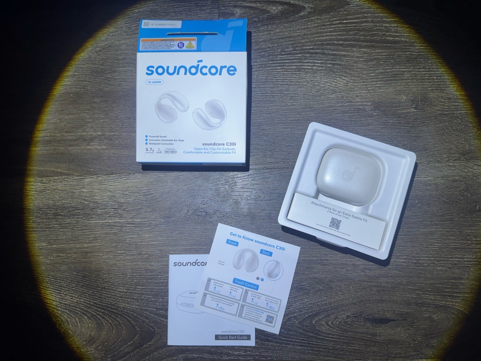 soundcore C30i Bluetooth Wireless Built-In Mic In-Ear Earbuds White