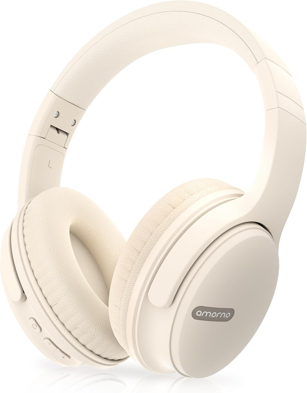 Audífonos Bluetooth diadema, 68h, plegables, blancos, con micrófono