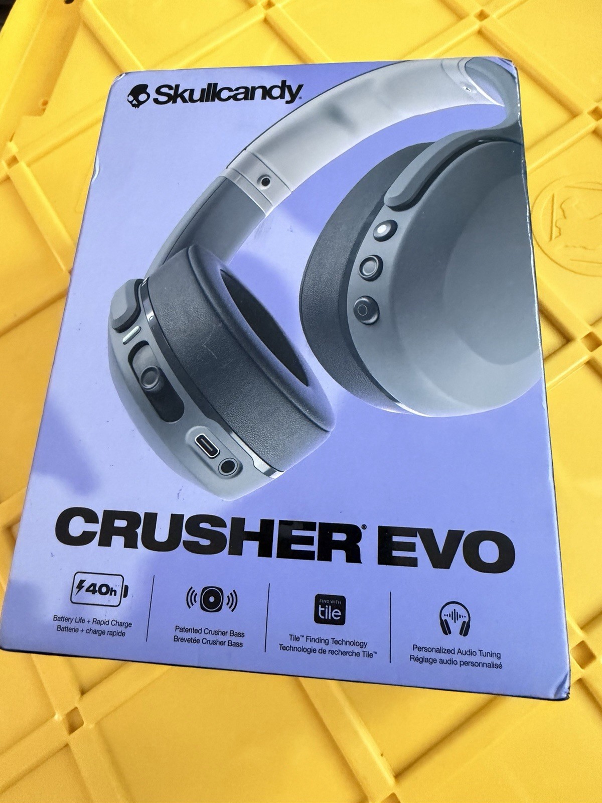 Skullcandy Crusher Evo headphones, bluetooth- RARE “Chill Gray” color!