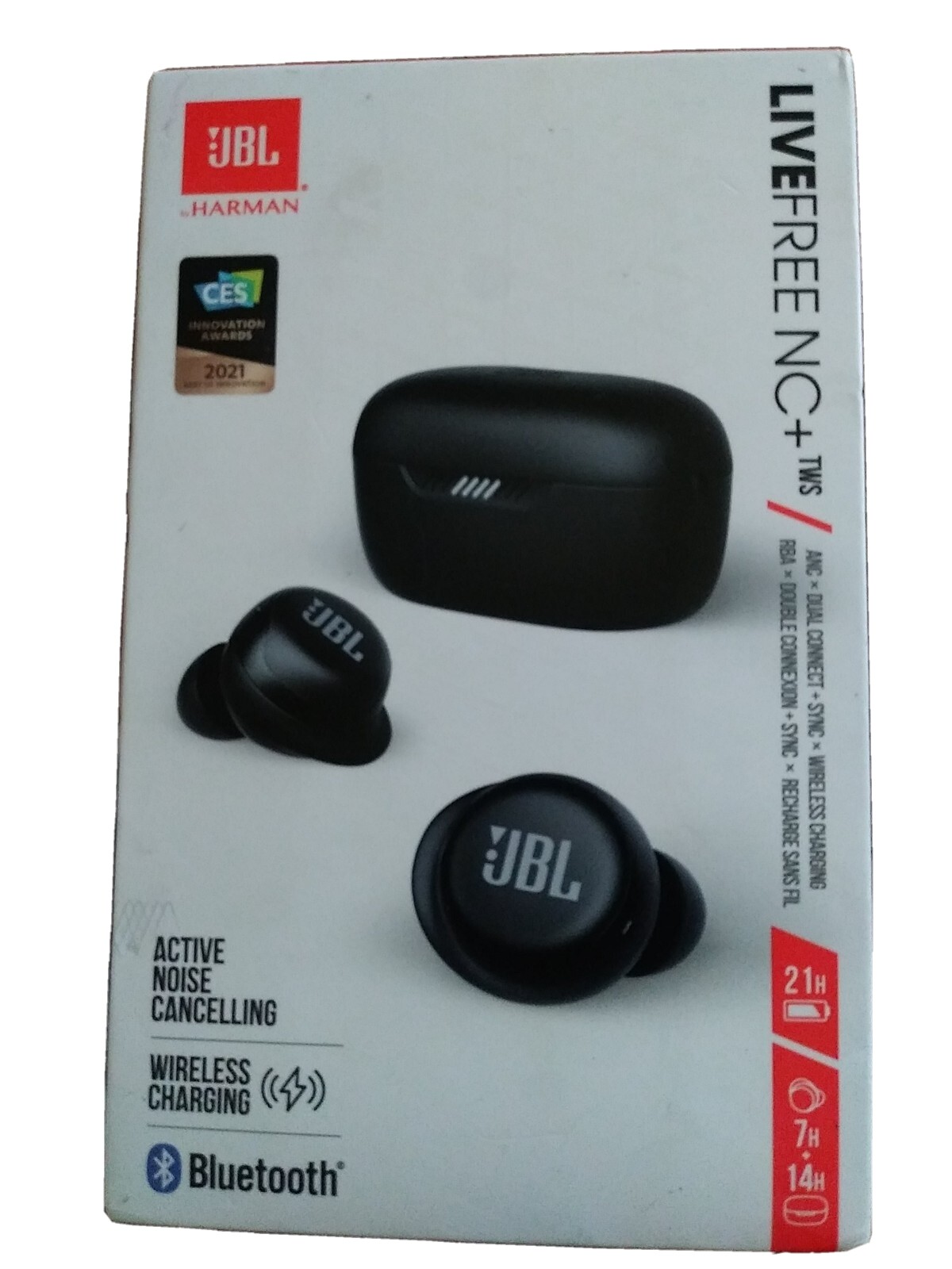 JBL Live Free nc + tws Active Noise Cancellation, Built-in Microphone, Built-In