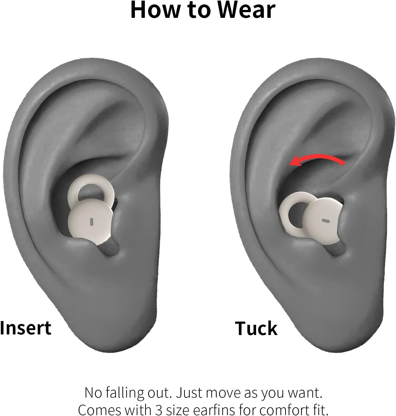 Smallest Invisible Sleep Earbuds Comfortable Noise Blocking Wireless Headphones