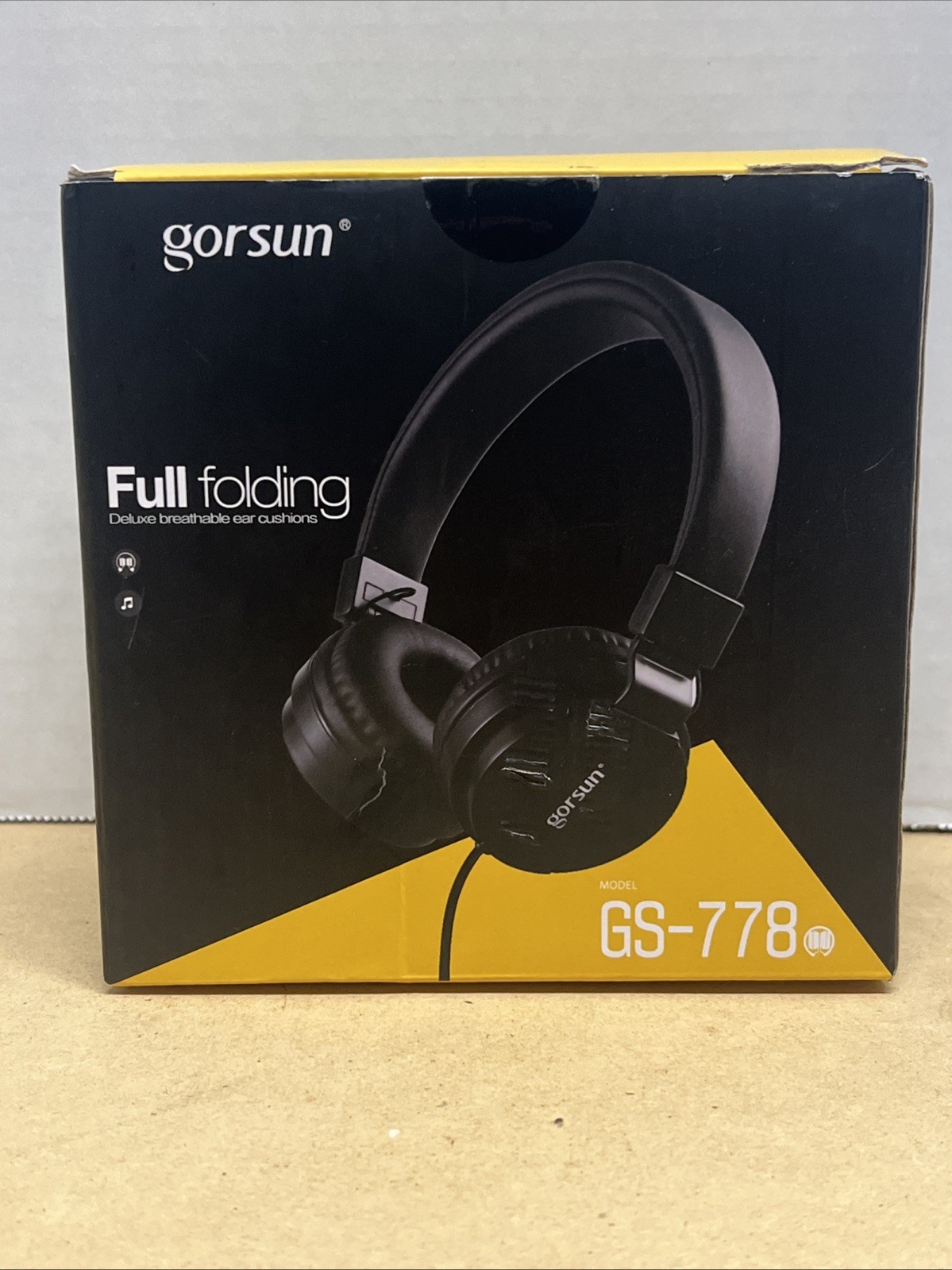 Gorsun Stereo Portable Wired Headphones (GS-778) – Yellow