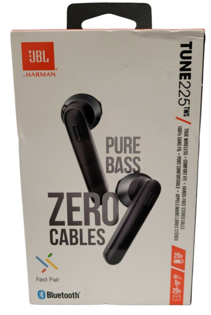 JBL Tune 225TWS True Wireless In-Ear Headphones – Black