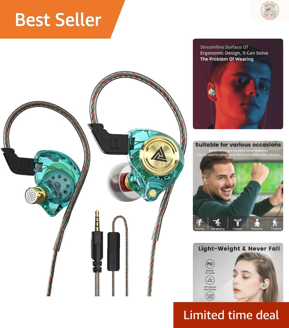 High Fidelity Wired Earbuds with Detachable Cable – Perfect for Music & Gaming