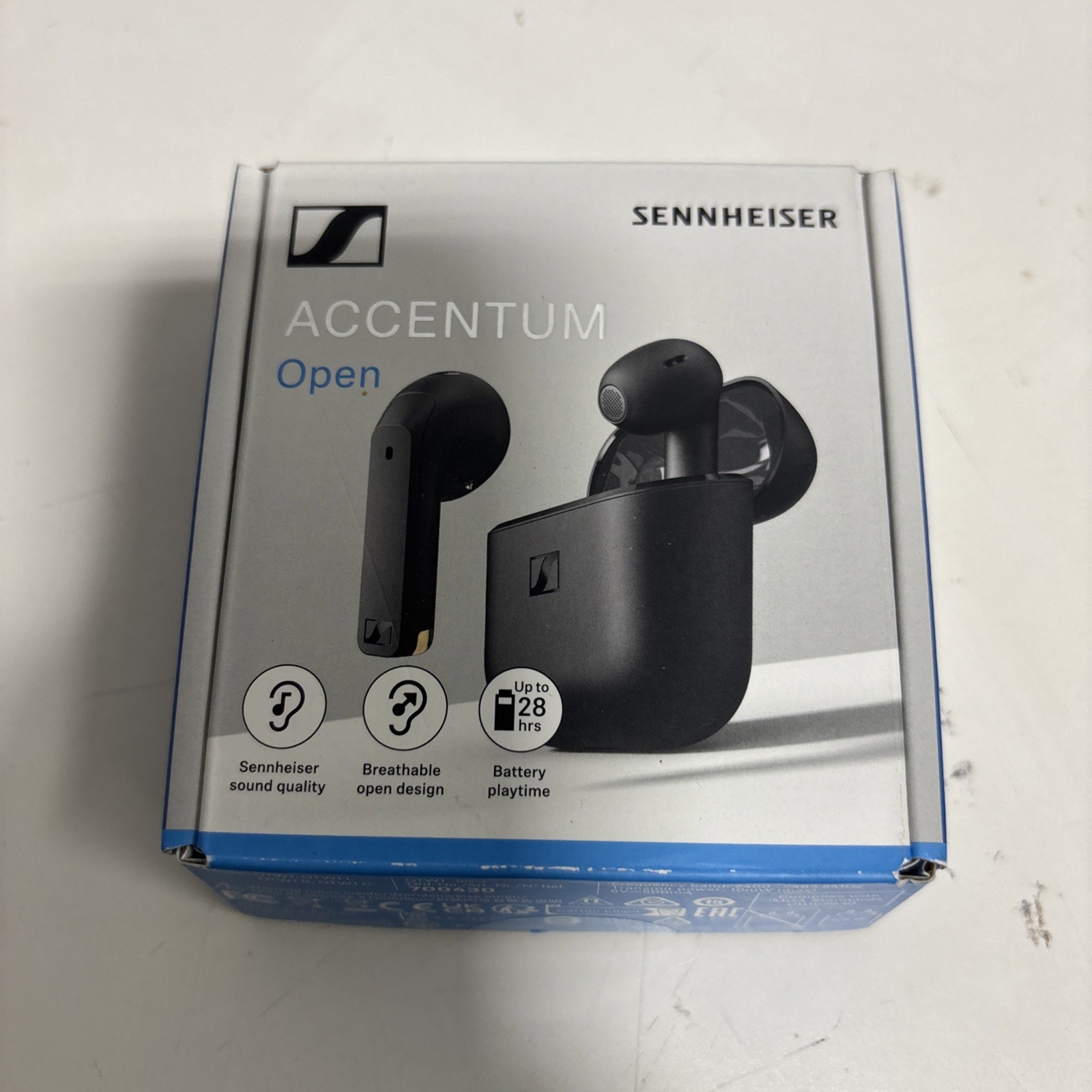 Sennheiser ACCENTUM Open Wireless Earbuds – Black Open Box