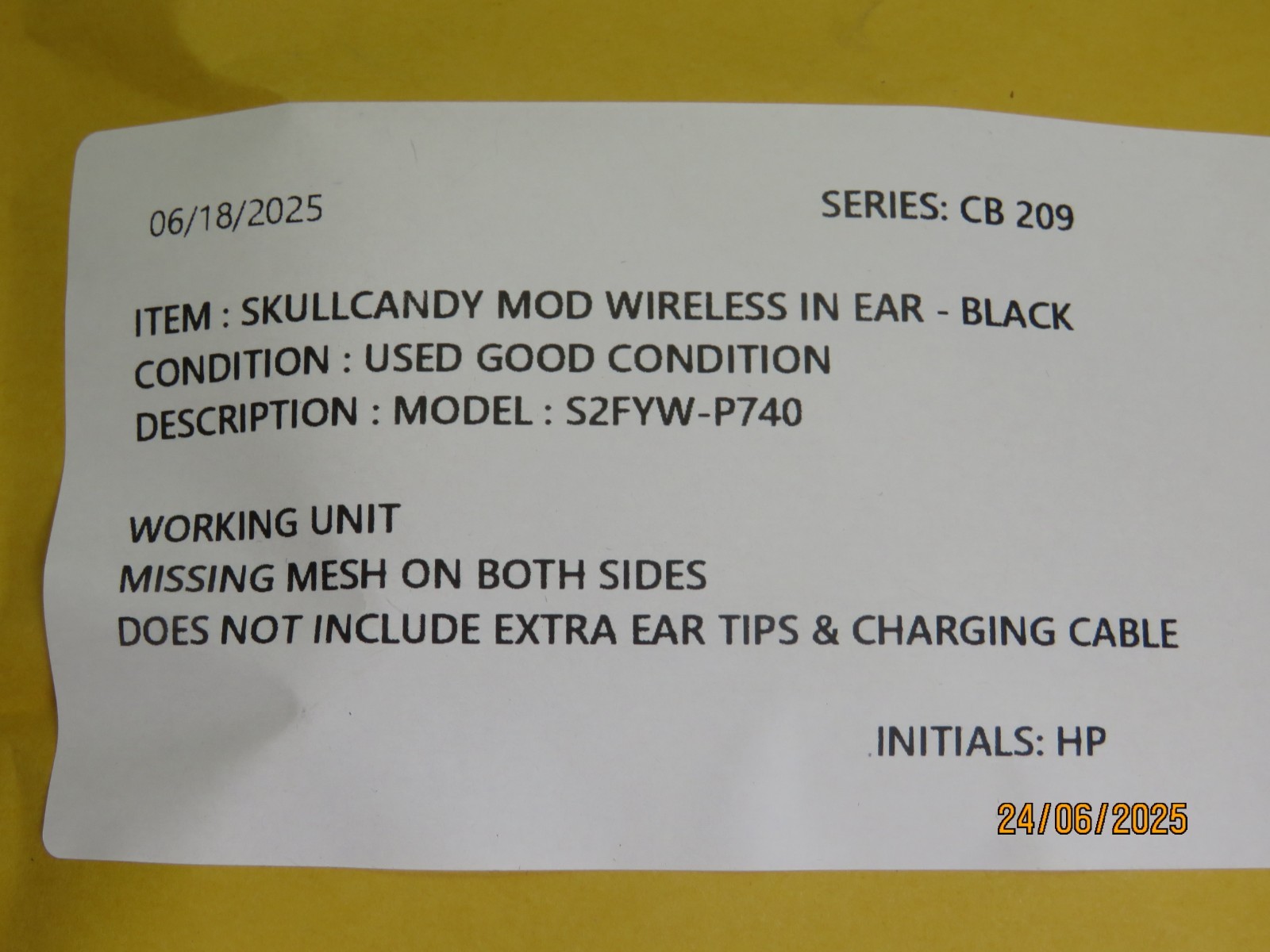 Skullcandy S2FYW-P751 Mod In-Ear Sound Isolating True Wireless Earbuds [CB209]