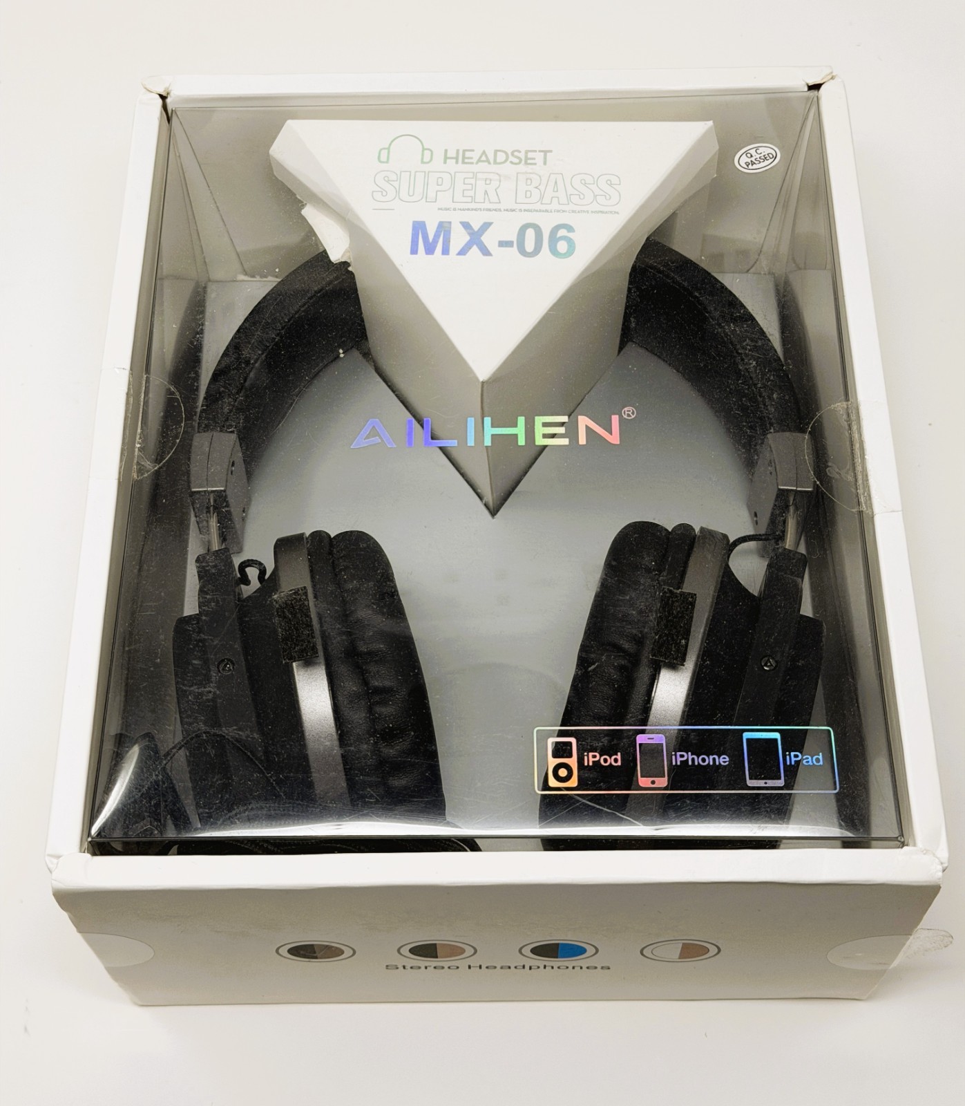 AILIHEN MX-06 Wired Over Ear Headphones Headset with Microphone 3.5mm Jack Black