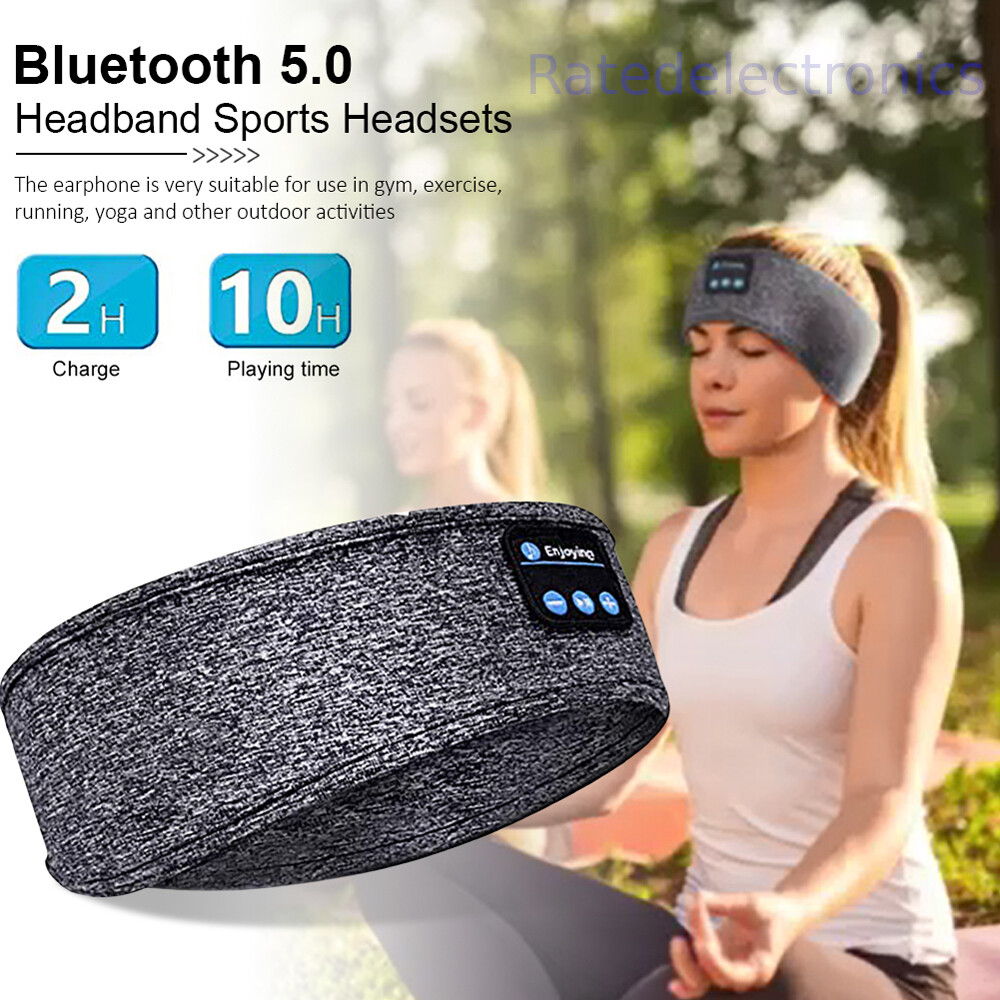 Wireless Bluetooth 5.0 Sports Stereo Headband Headphones Sleep Music Washable US
