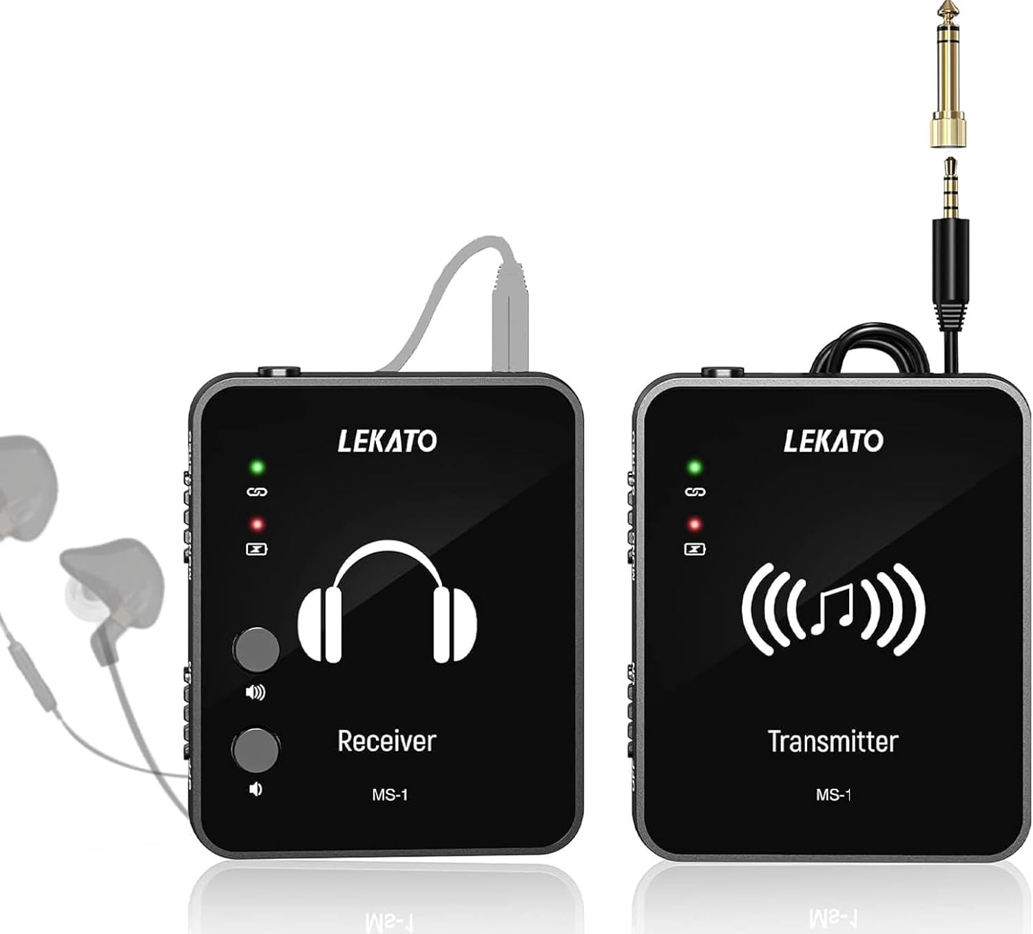 MS-1 Wireless in Ear Monitor System, 2.4Ghz Stereo In-Ear Monitoring with Transm