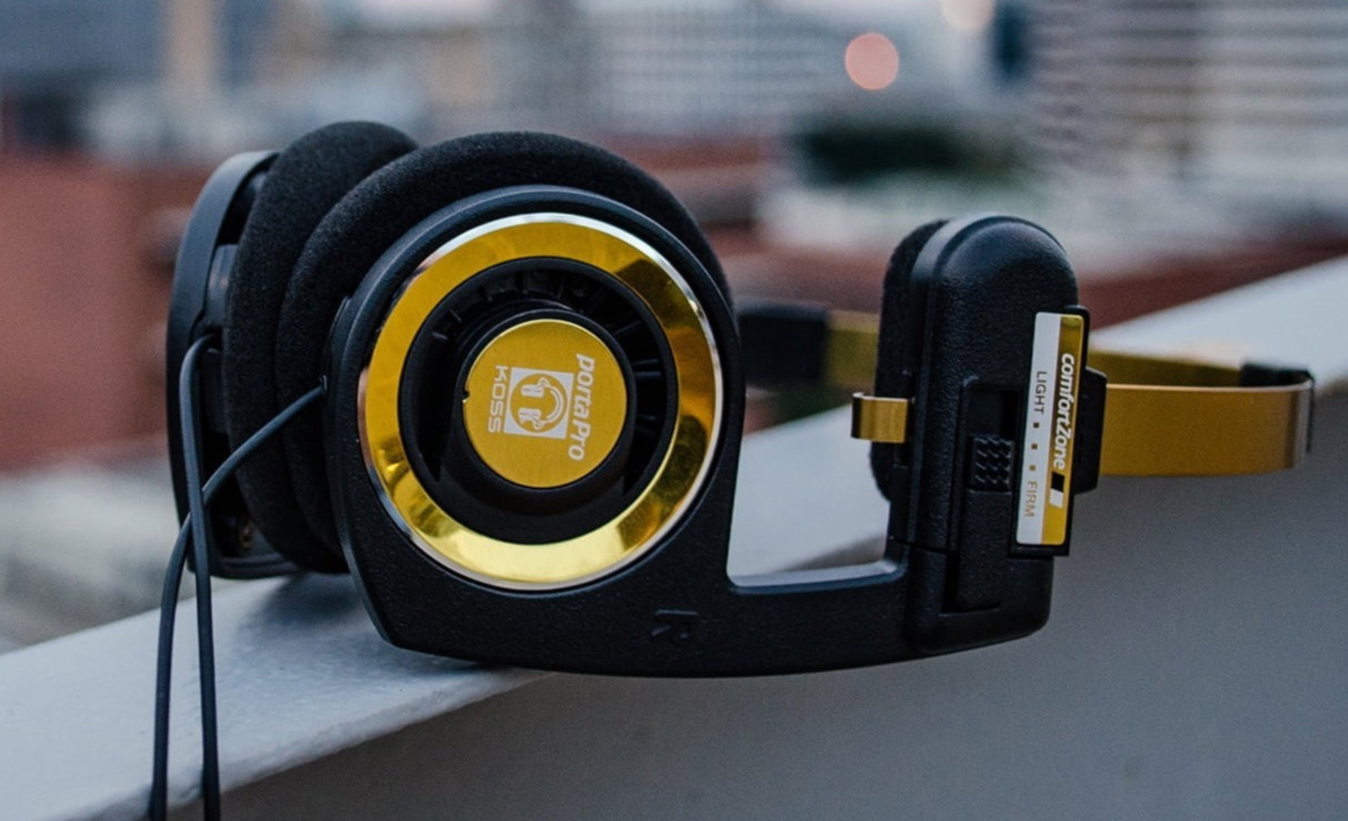 Koss Porta Pro Limited Edition Black Gold On-ear Headphones 3.5mm jack With case