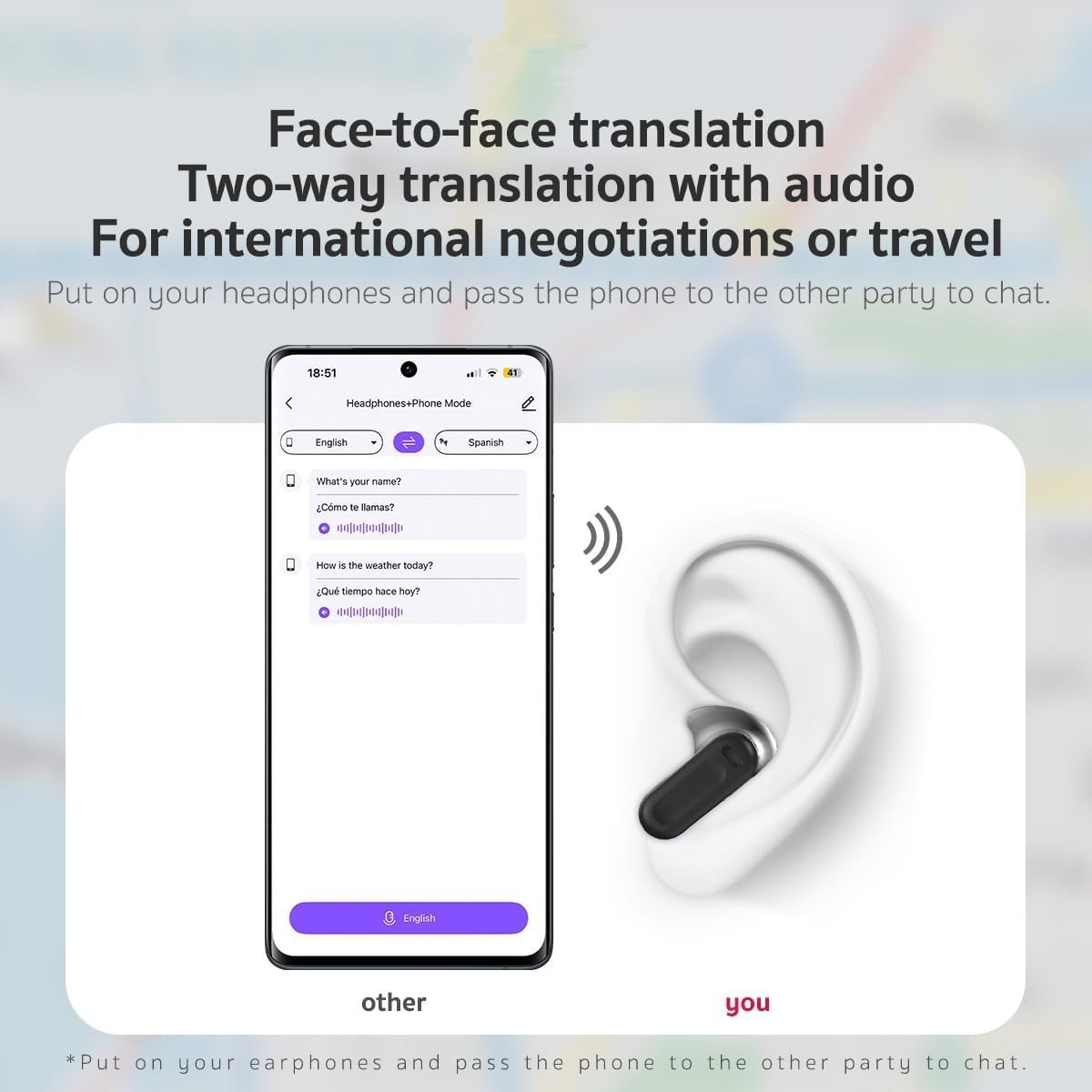 Auriculares De Traducción en Tiempo Real Traductor AI 135 Idiomas Audifonos 2025