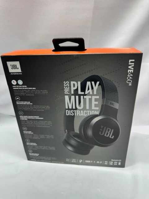 JBL Live 460NC Wireless On-Ear Noise-Cancelling Headphones – Black*New