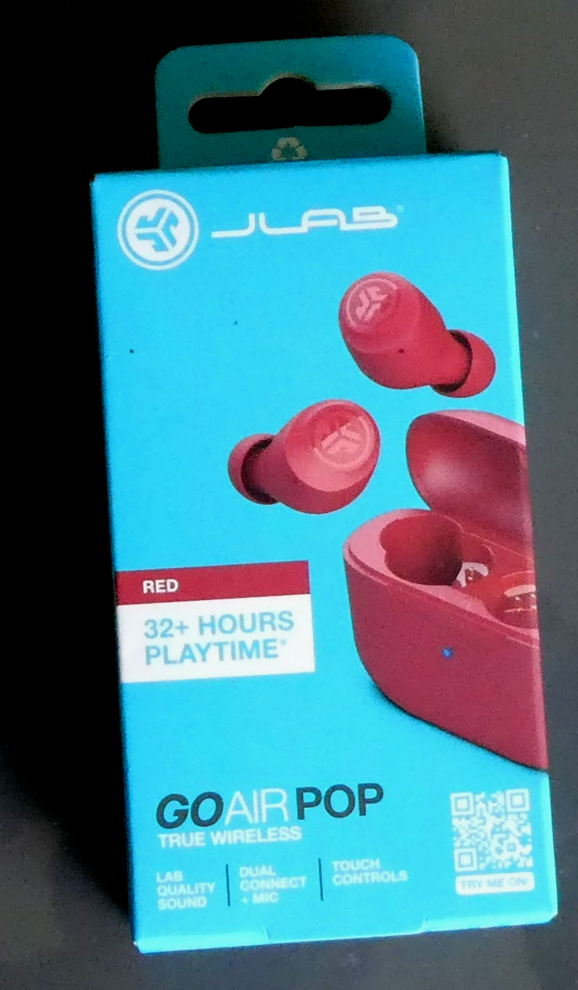 JLAB Go Air Pop Wireless Bluetooth Earbuds w/Charging Case (Red)