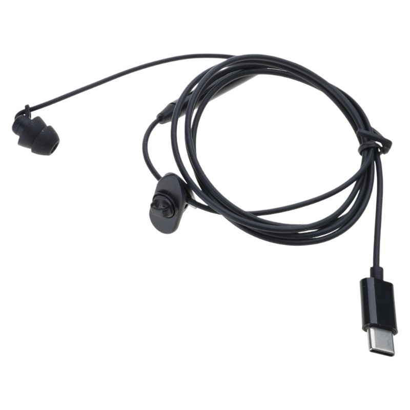 USB Type C Corded Single Side Earphone Headsets Line Control stereoes In Ear