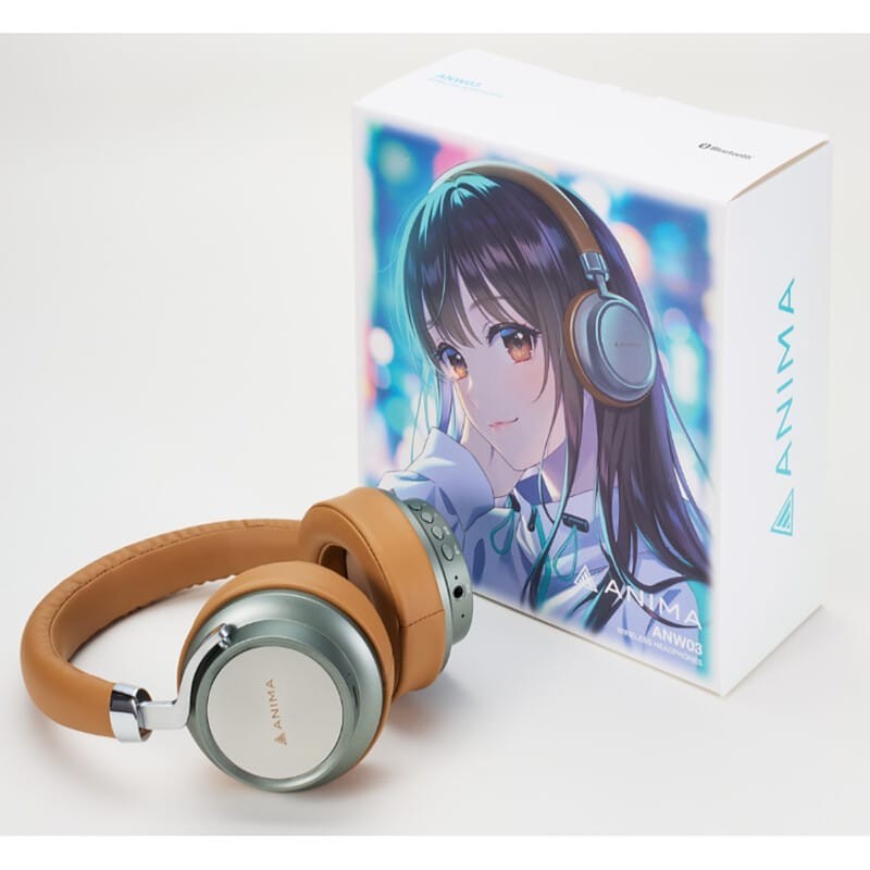 ANIMA ANW03 Light Brown Wireless Headphones Bluetooth ANW03-OHP from Japan NEW
