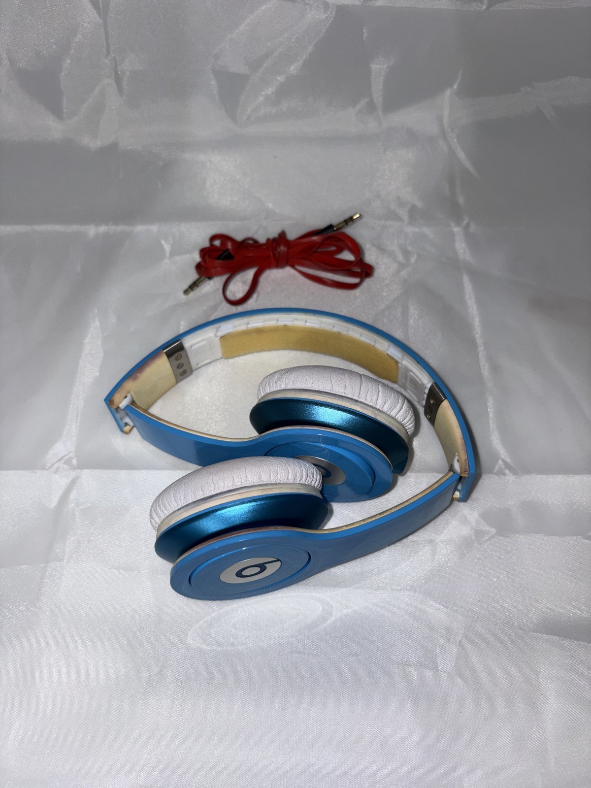 Beats Solo HD On-Ear Headphones Blue – With Case & Cable – Tested & Working USA