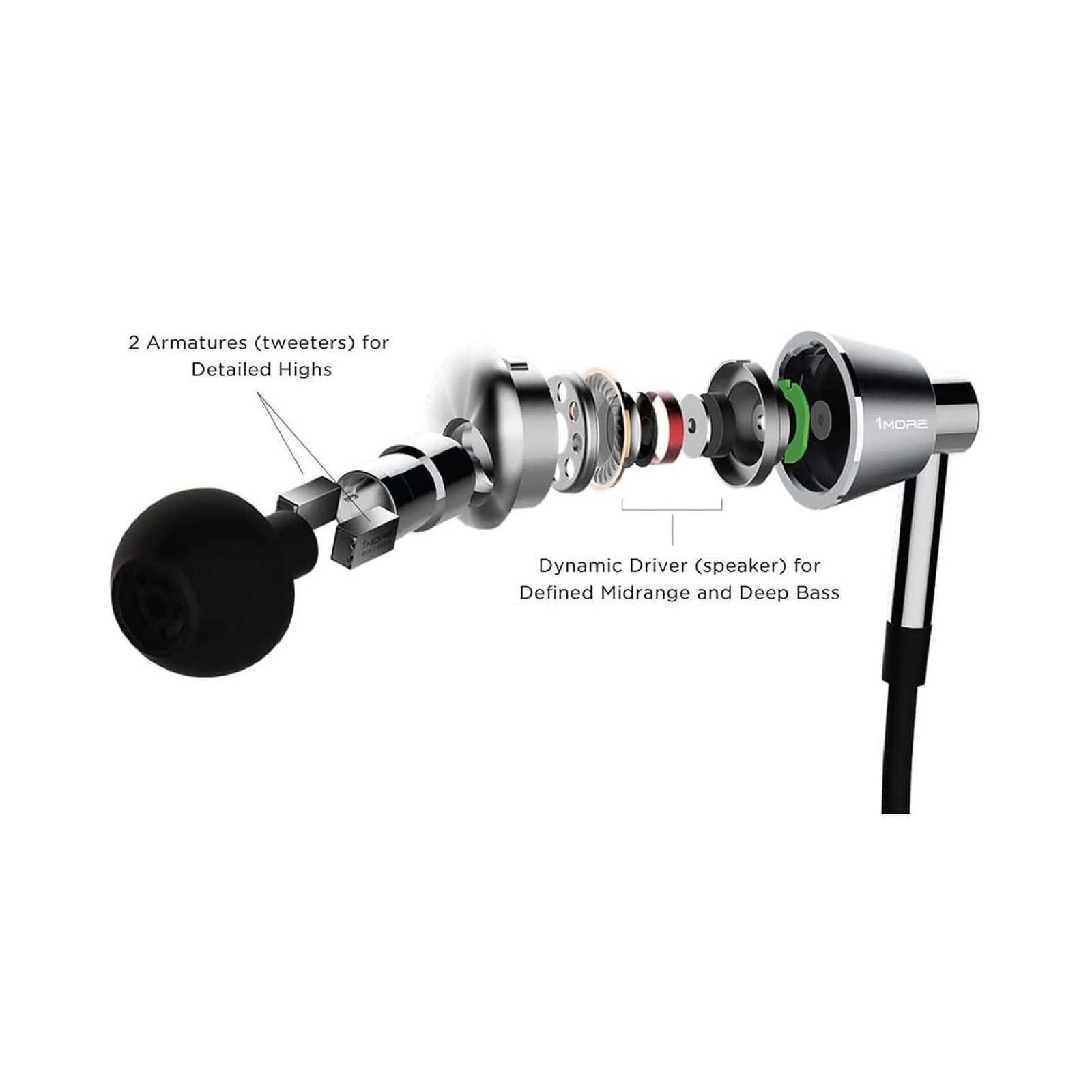 1MORE Triple Driver in-Ear Earphones Hi-Res Headphones with High Resolution, …