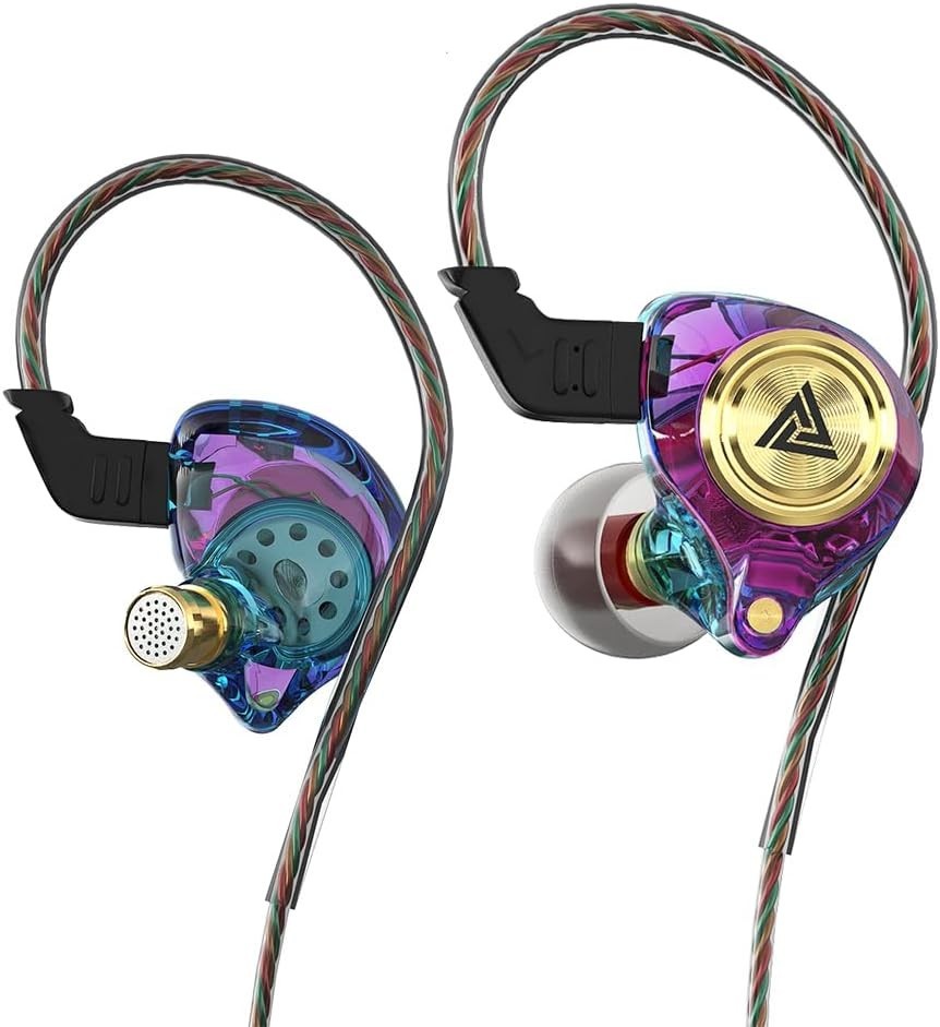 AK3FILE Wired Gaming Earbuds with Deep Bass Sound & Noise Cancellation – Purple