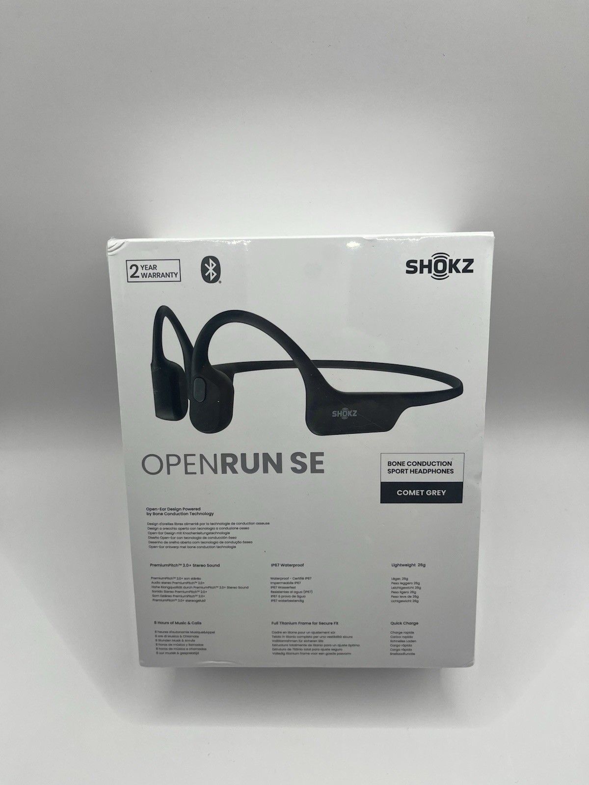 Shokz – OpenRun Mini S803 Bone Conduction Open-Ear Headphones – Comet Gray