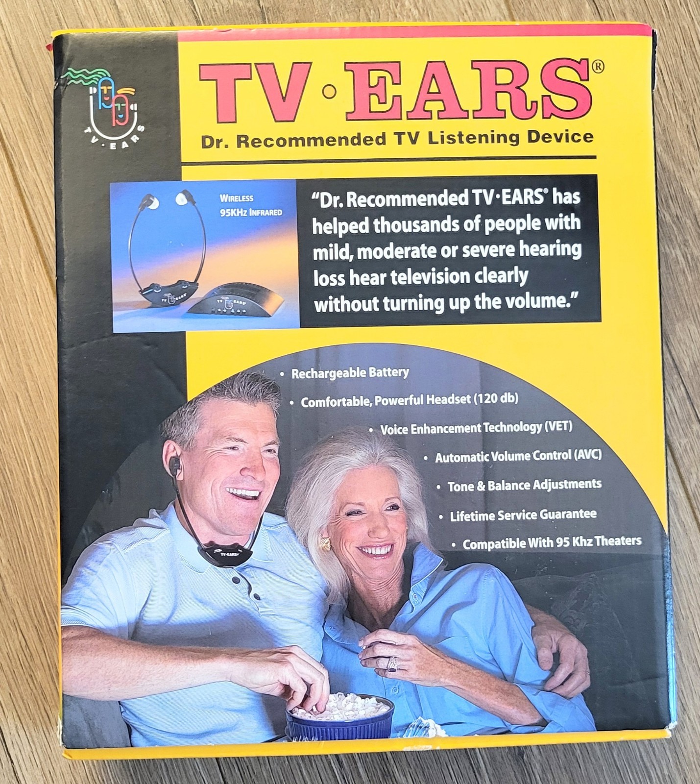 TV Ears Wireless 95KHz Infrared Headset Tv Listening System 📌📌