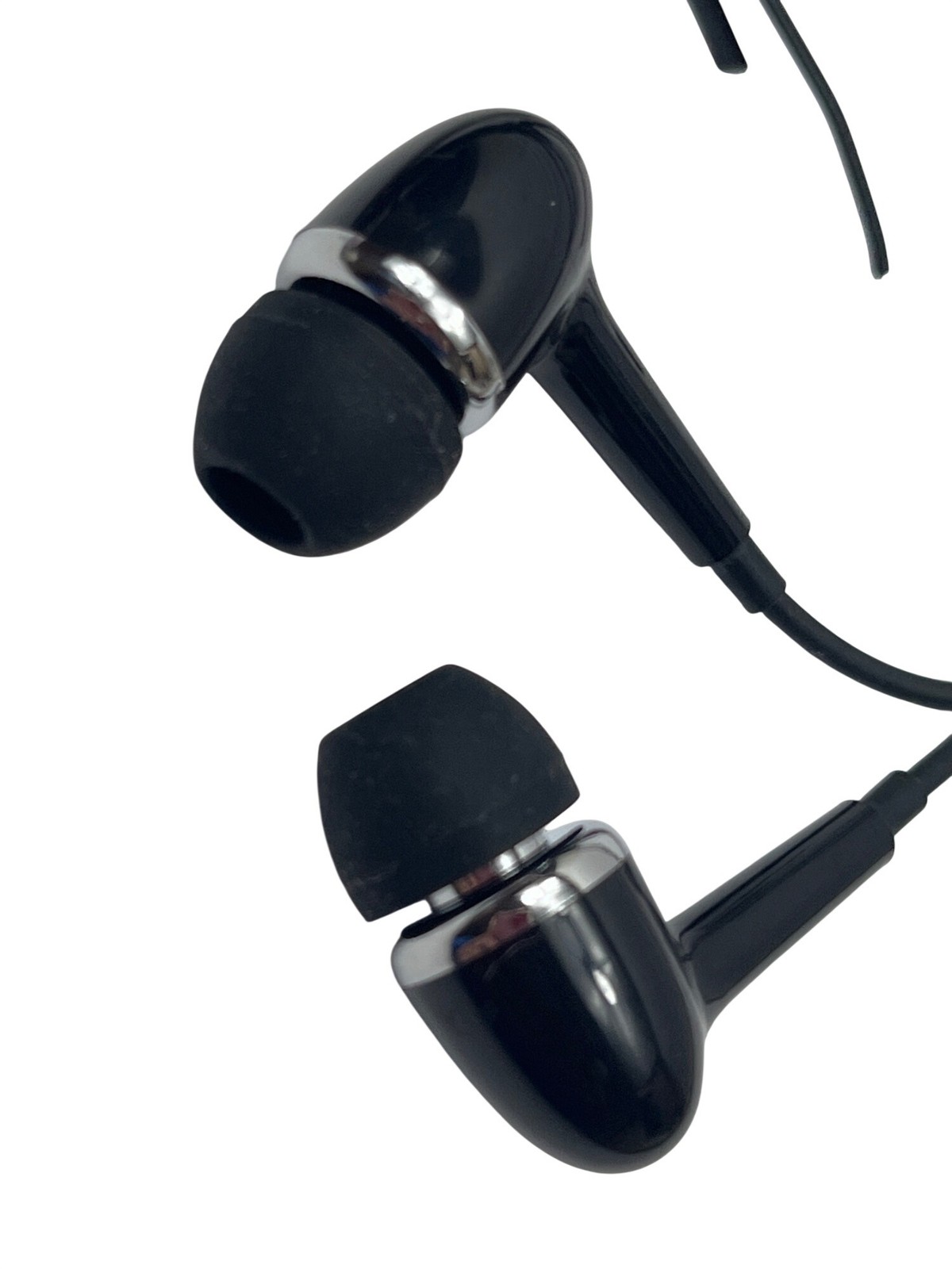 Black In-Ear Wired Earphones W/ 3.5mm Gold-Plated Jack/Silicone Ear Tips S180