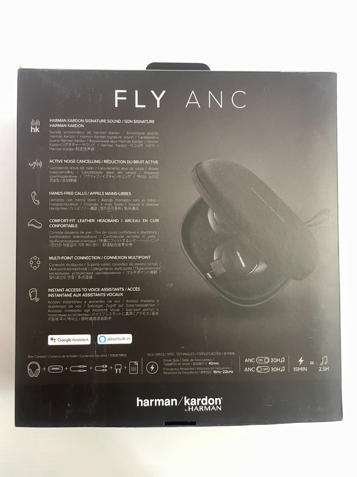 Harman Kardon Fly ANC Premium Bluetooth Noise Cancel Headphones 30 Day Warranty