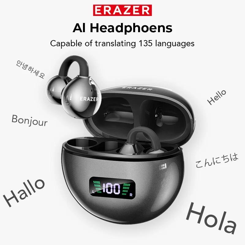 Erazer Xf55 Bluetooth V6.0 AI Earphones Noise Reduction Wireless Translator
