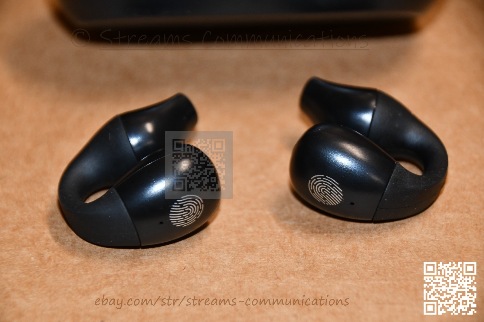 Wireless Earbuds Open Ear Clip On Headphones w/LED Digital Display Charging Case