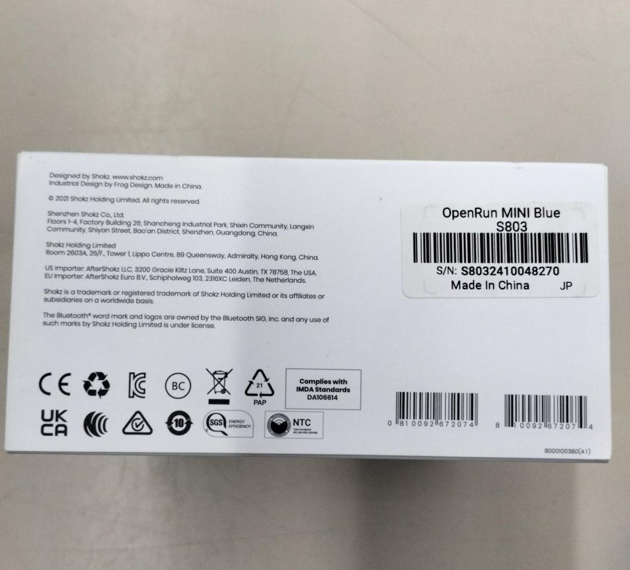 SHOKZ S803 Bone Conduction Headphones Bluetooth SBC 20Hz-20kHz