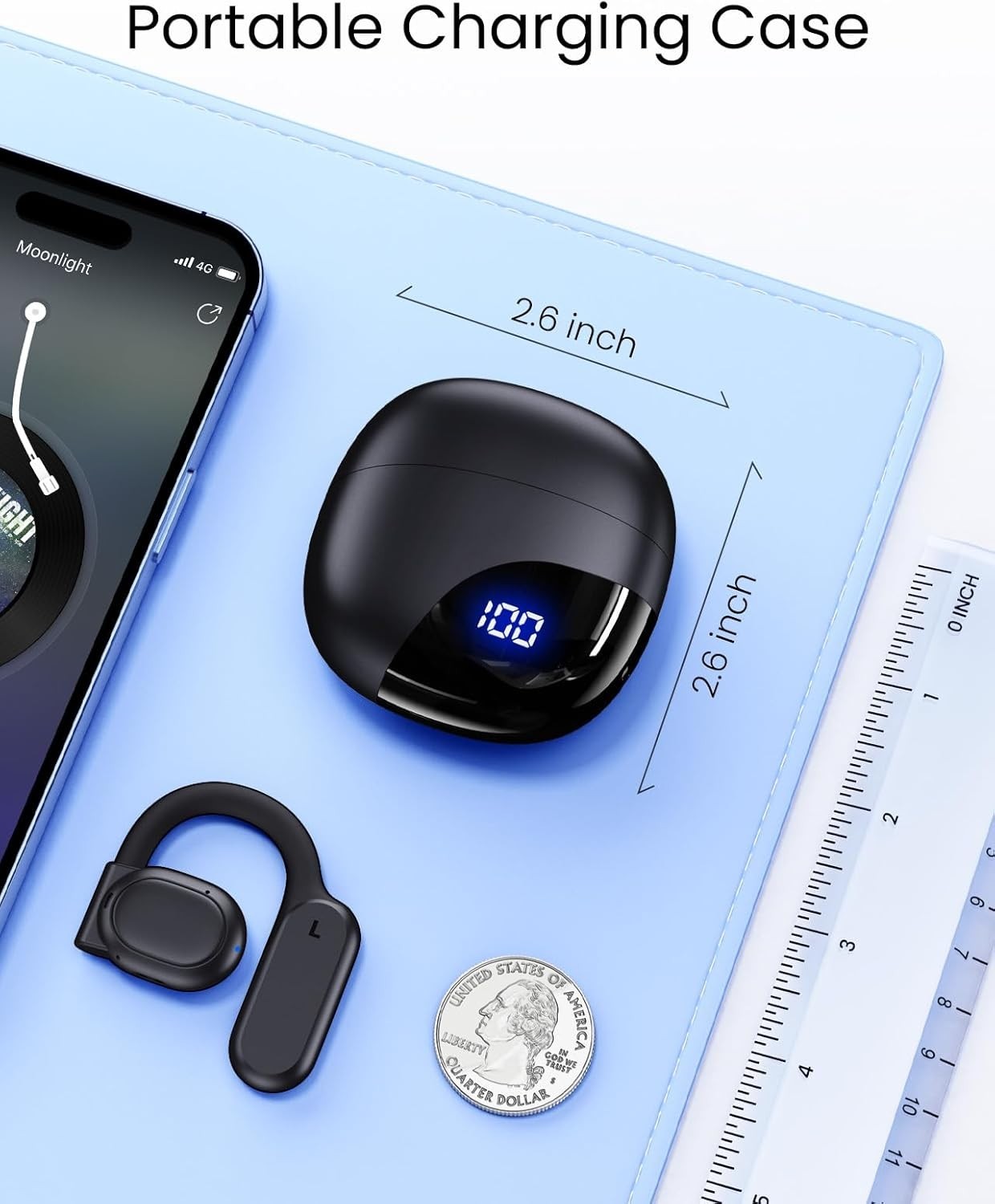 AI Translation Earbuds Real-Time 164 Languages 80H Playtime Wireless Bluetooth