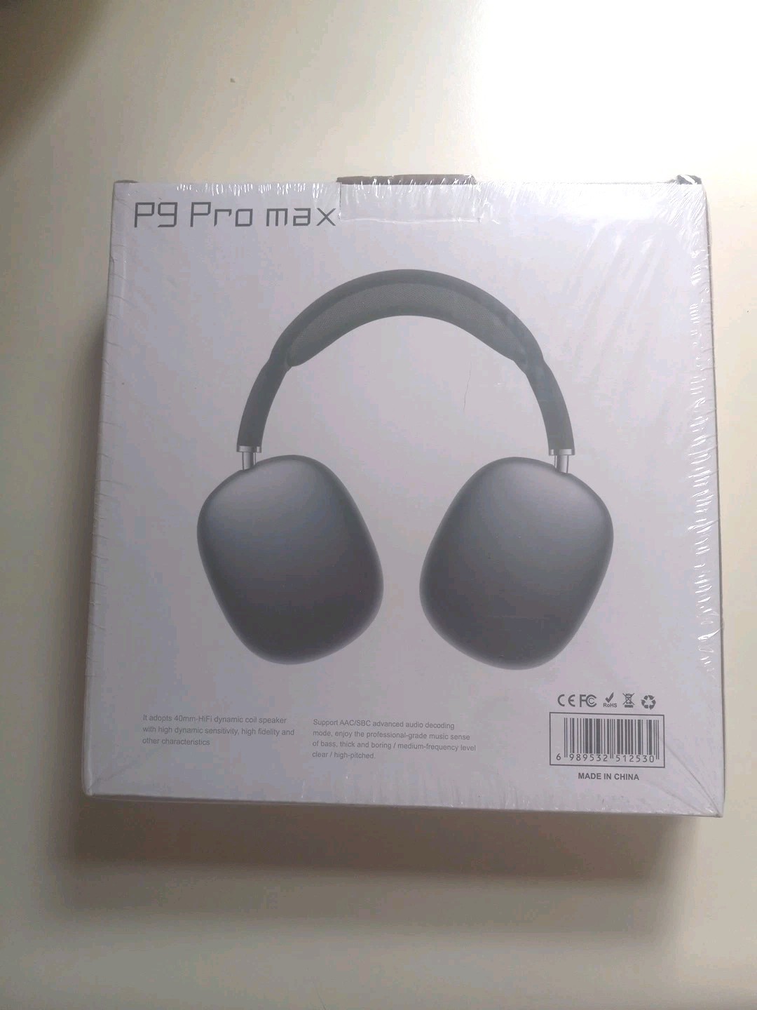 P9 Pro Max Wireless Bluetooth Headphones Light Weight.