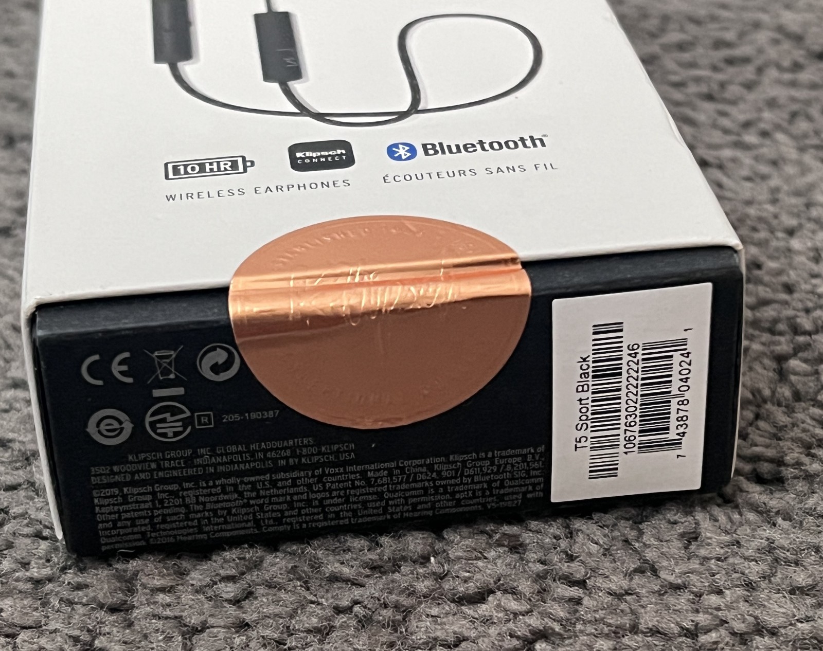 Klipsch T5 Sport Bluetooth Wireless Earphones Black