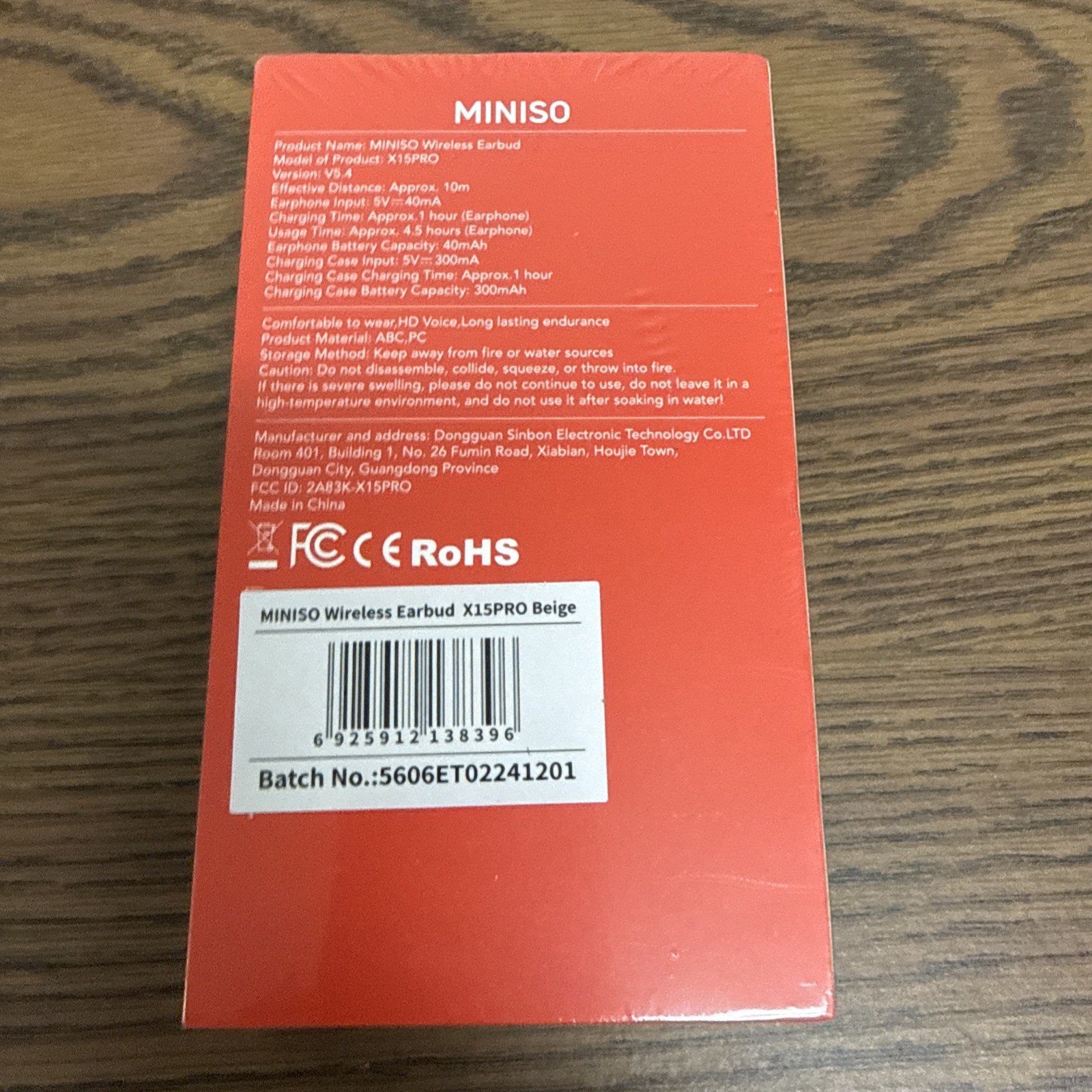 MINISO Wireless Earbuds X15PRO Over Ear Bluetooth 5.4 Beige HD Voice OWS